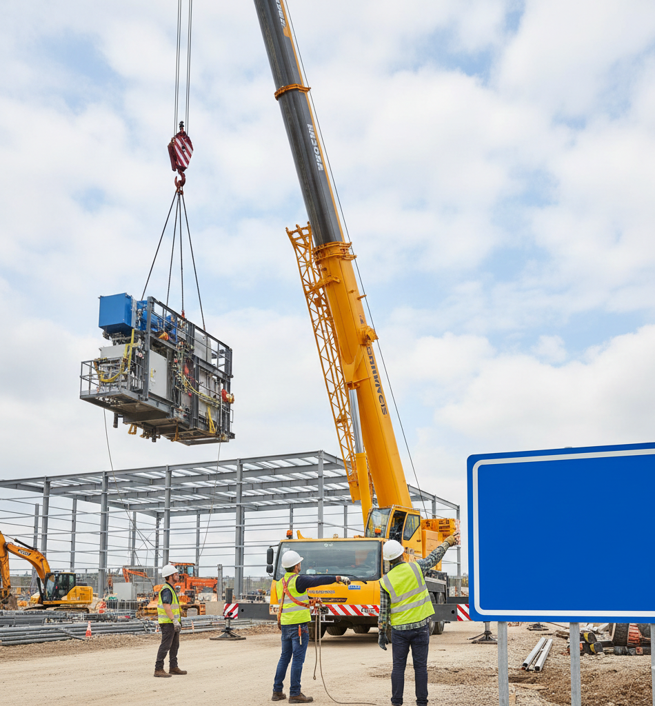 Crane hire with certified rigging service Melbourne CBD