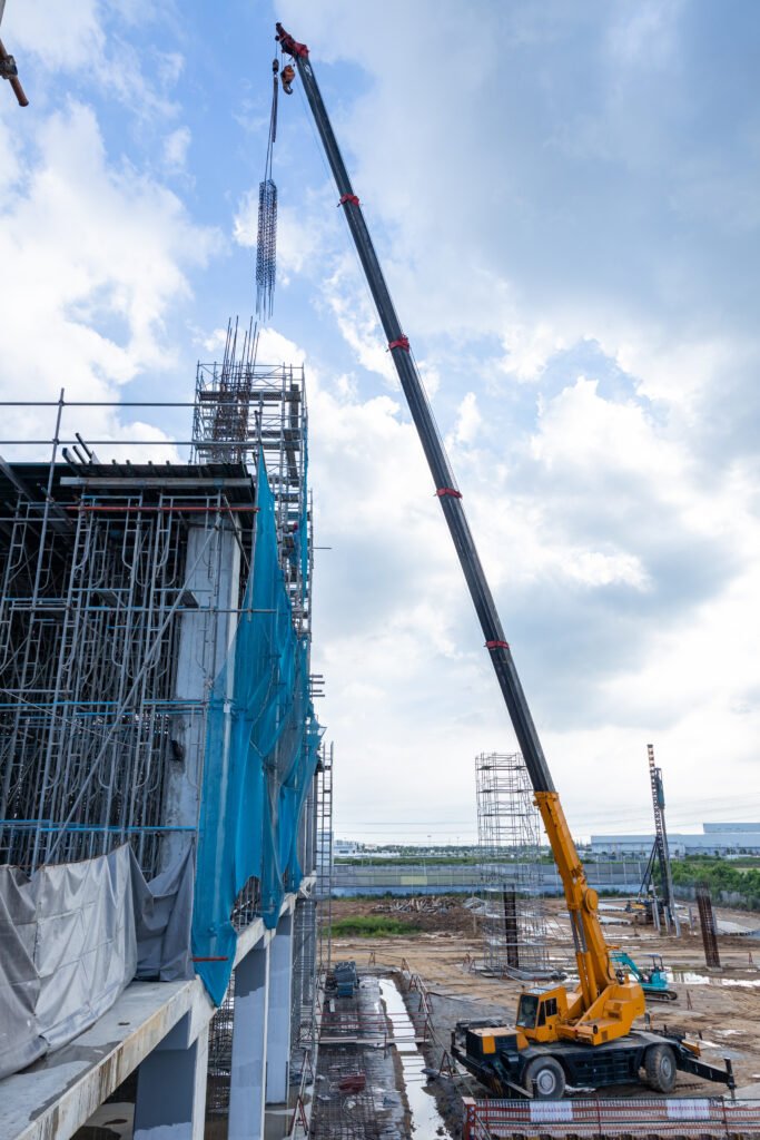 construction crane among large scaffolding structu 2026 01 08 07 28 40 utc