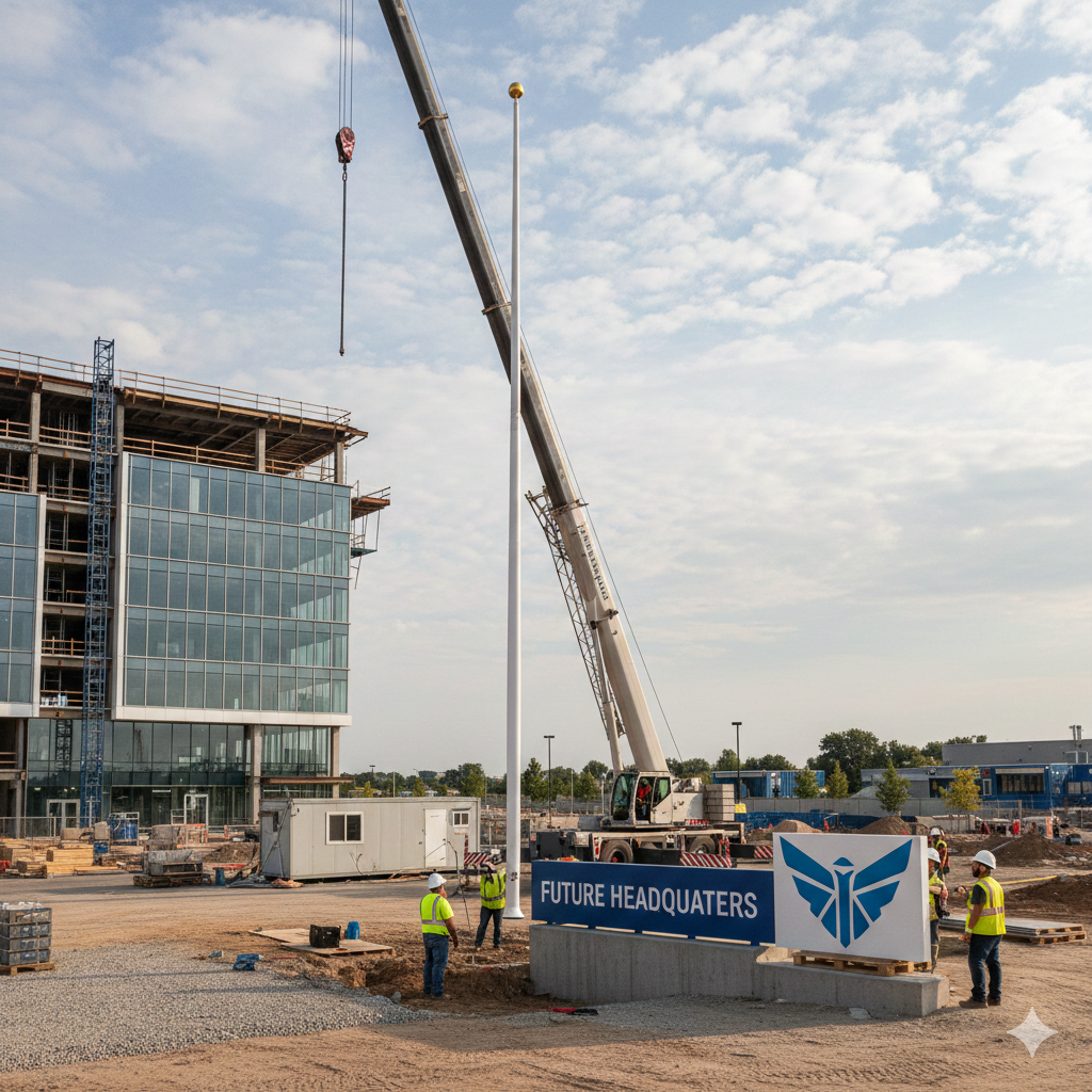 Signage and flag pole erection cranbourne