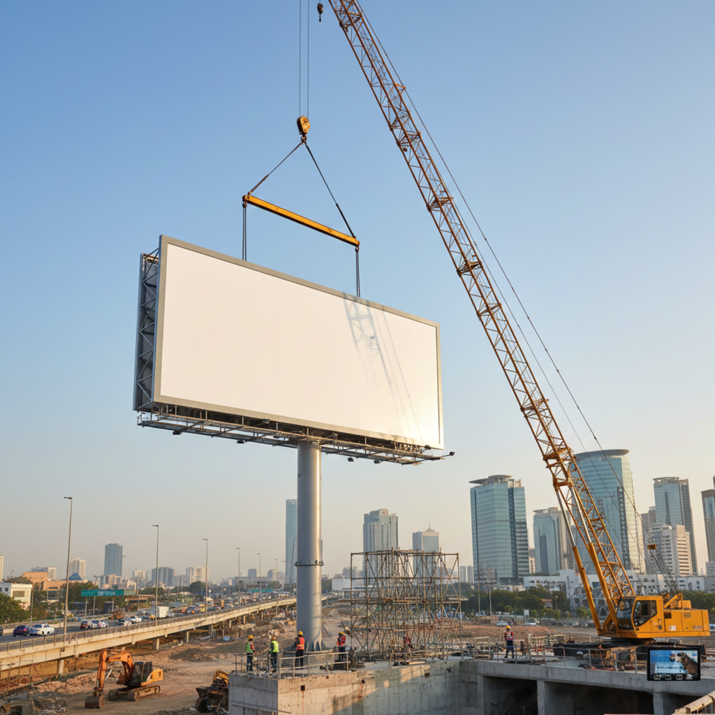 Outdoor billboard installation Berwick