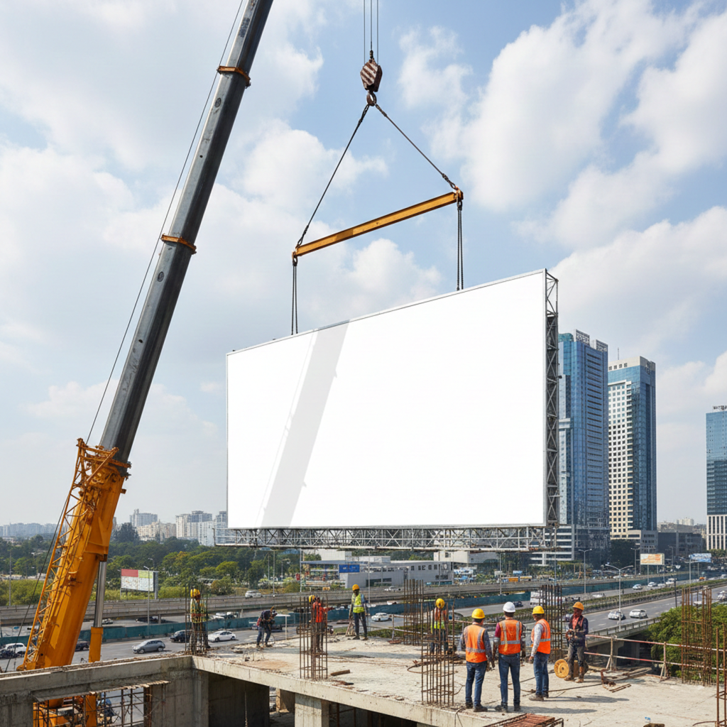 Outdoor billboard installation Berwick