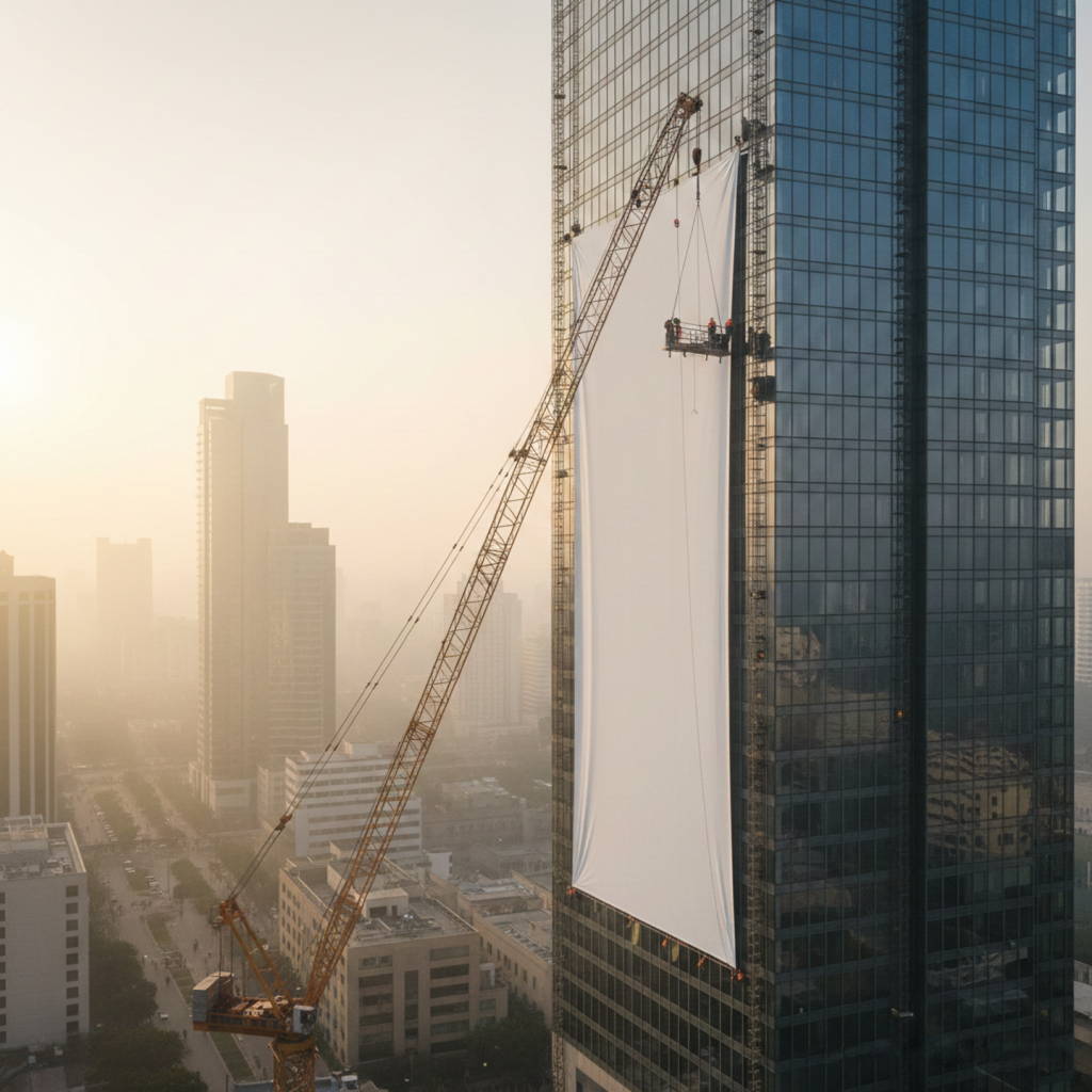 Large banner installation Endeavour Hills