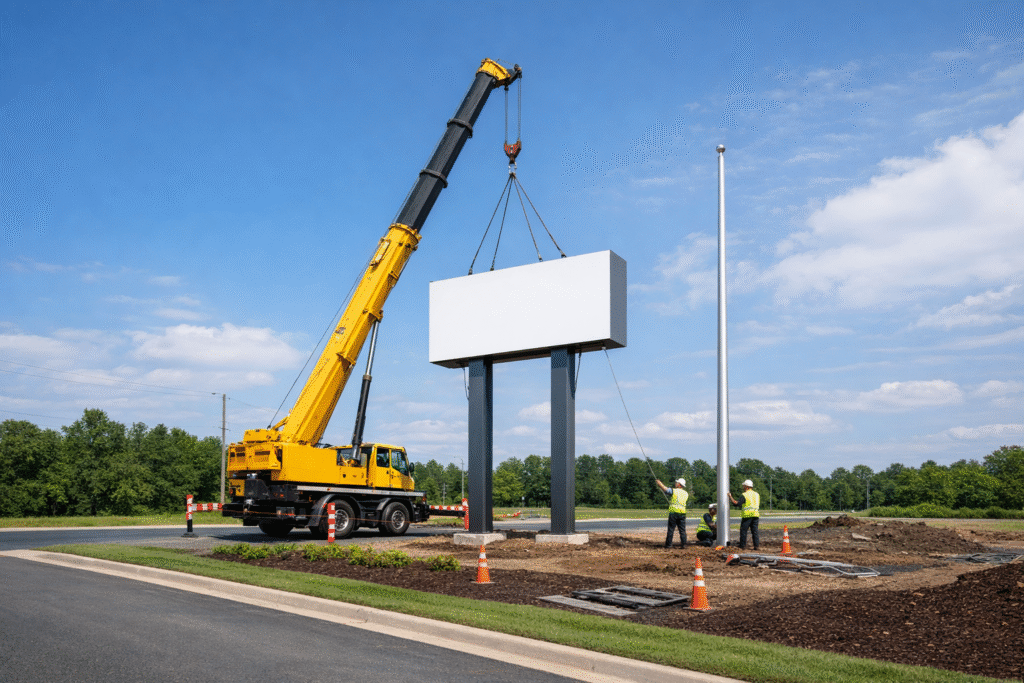 Signage and flag pole erection Berwick