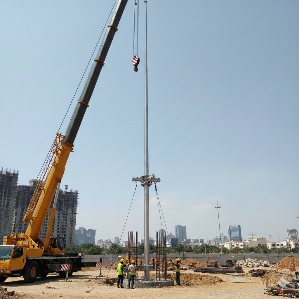Flag pole installation for schools / council buildings Cranbourne