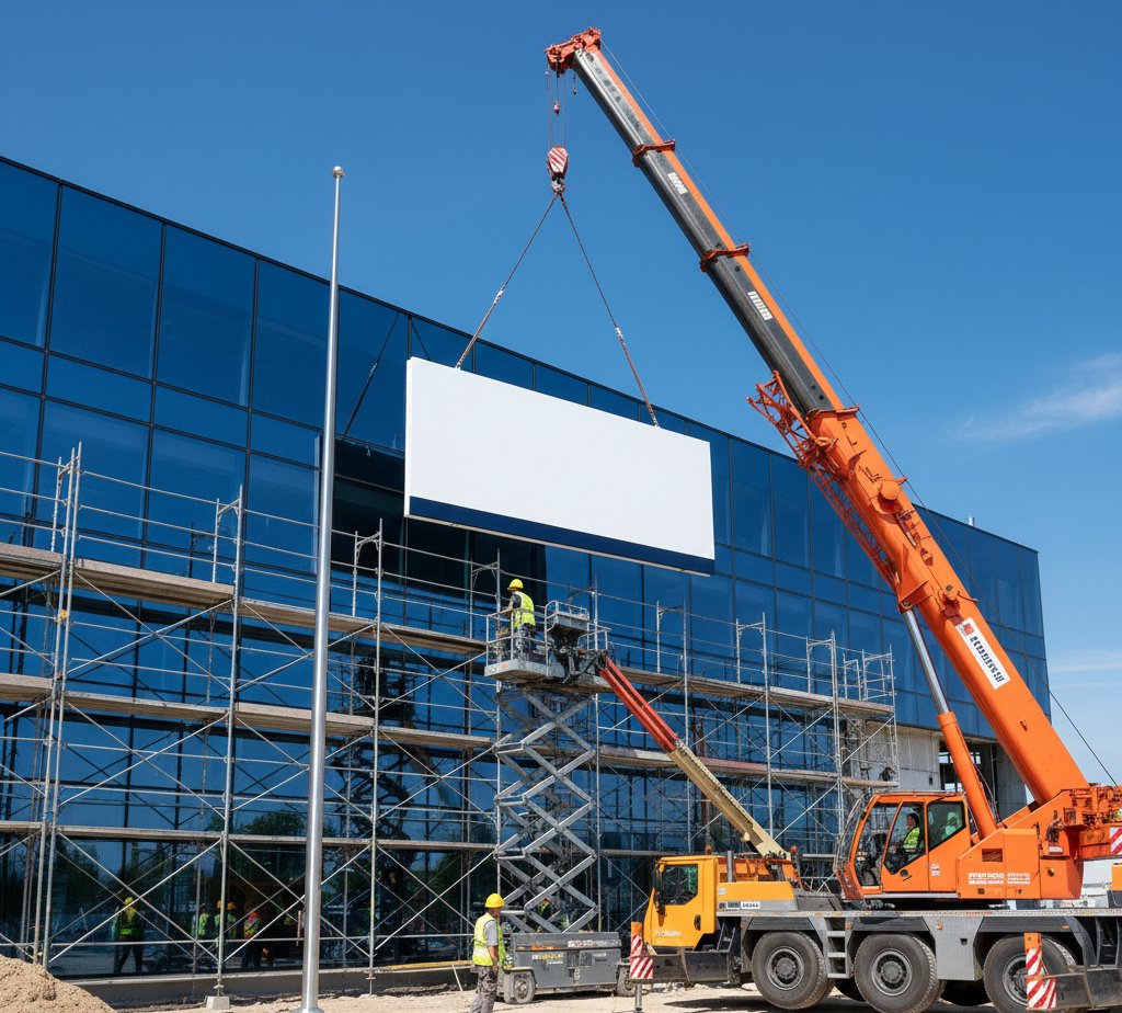 Signage and flag pole erection Melbourne CBD