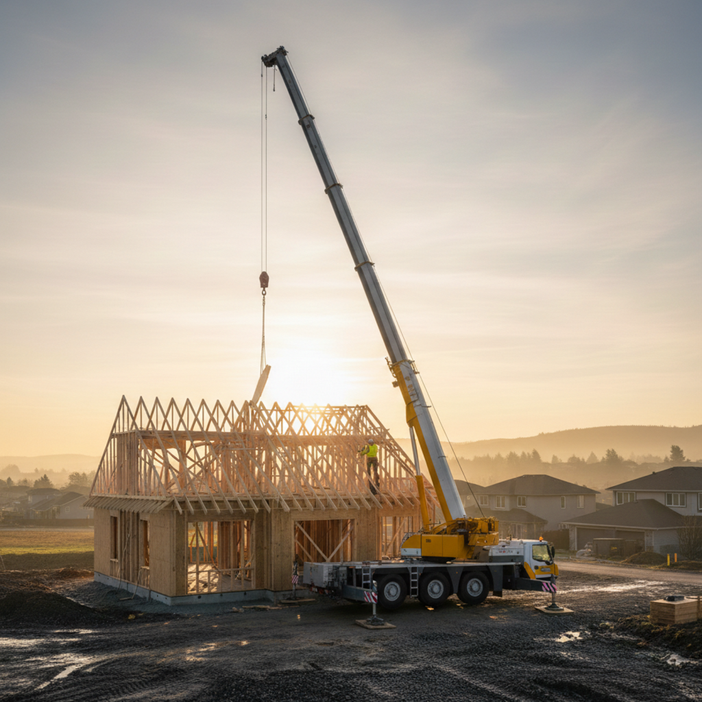 Crane Hire For Roof Installation Pakenham