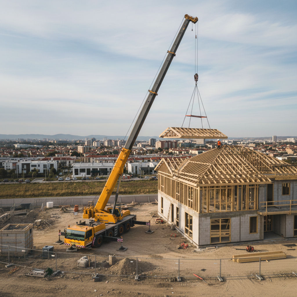 Crane Hire For Roof Installation Glen Waverley