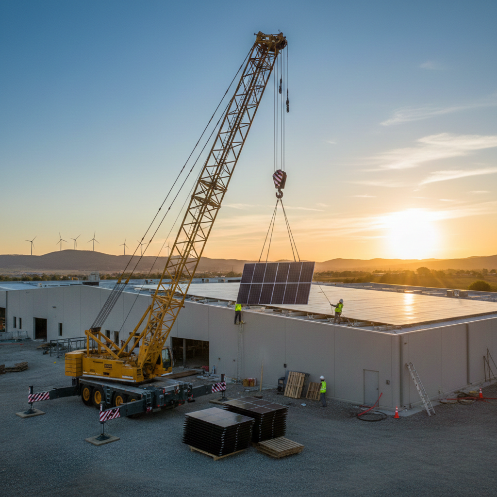 Crane Services For Solar Panel Installation