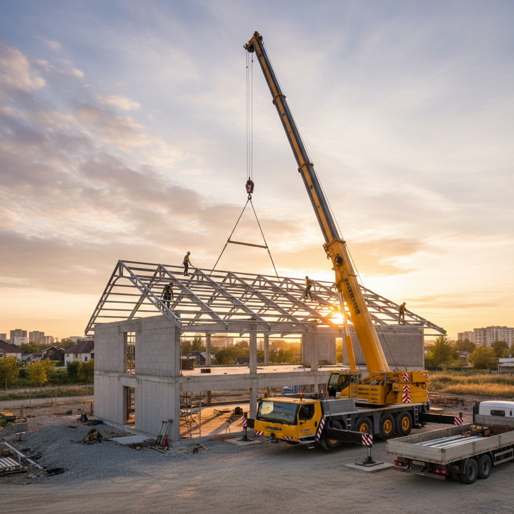 Crane Hire For Roof Installation Melbourne